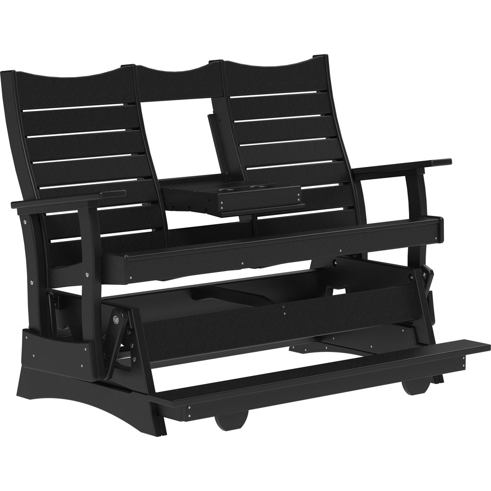 LuxCraft 5' Contour Balcony Glider (5COPBAG) - 5COPBAGBK 5' Contour Poly Balcony Glider (Black)