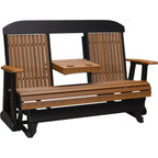 LuxCraft 5' Classic Highback Poly Glider Outdoor Bench