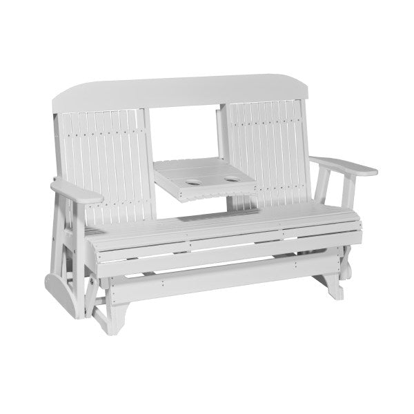 LuxCraft 5' Classic Highback Poly Glider Outdoor Bench