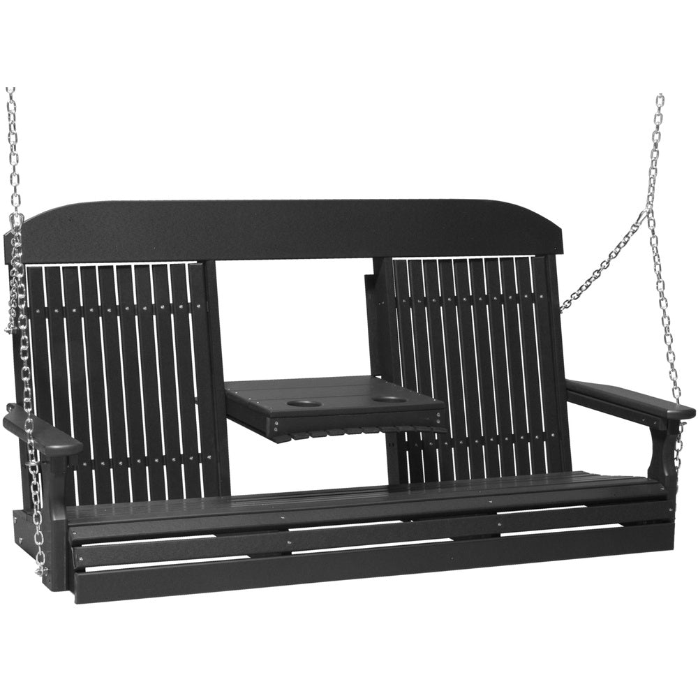 LuxCraft 5' Classic Swing (5CPS) - 5CPSBK 5' Classic Poly Swing (Black)