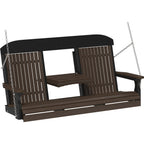 LuxCraft 5' Classic Swing (5CPS) - 5CPSBZWB 5' Classic Poly Swing (Brazilian Walnut & Black)