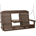 LuxCraft 5' Classic Swing (5CPS) - 5CPSCBR 5' Classic Poly Swing (Chestnut Brown)
