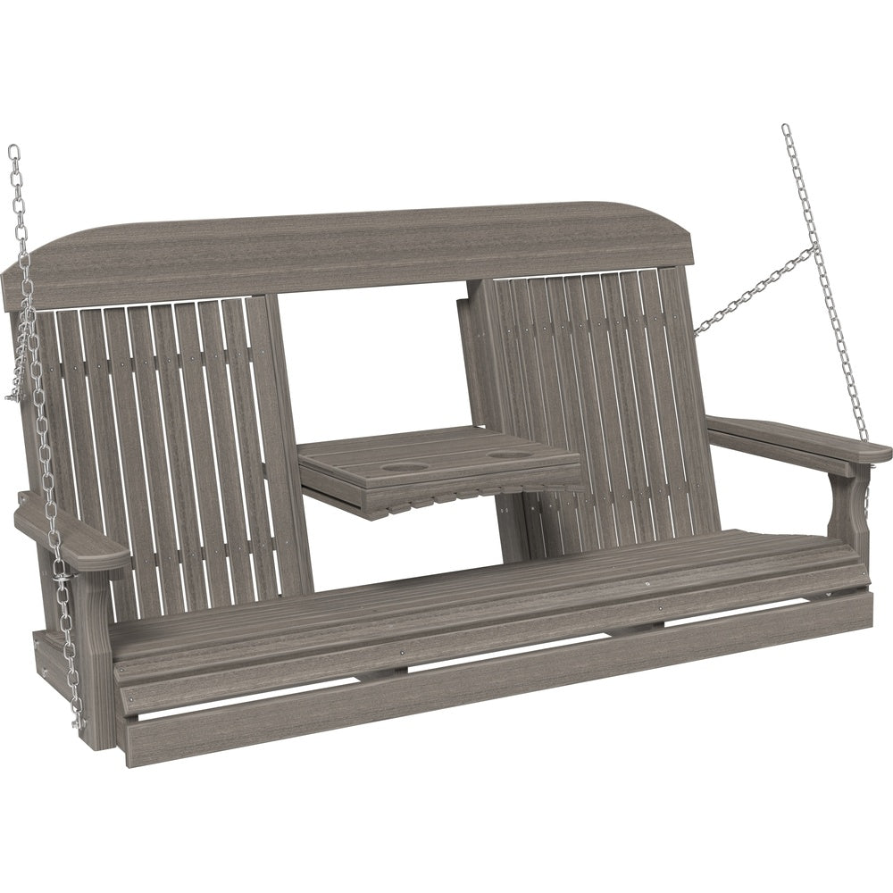 LuxCraft 5' Classic Swing (5CPS) - 5CPSCG 5' Classic Poly Swing (Coastal Gray)