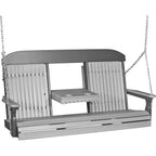 LuxCraft 5' Classic Swing (5CPS) - 5CPSDGS 5' Classic Poly Swing (Dove Gray & Slate)