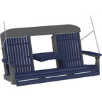 LuxCraft 5' Classic Swing (5CPS) - 5CPSPBS 5' Classic Poly Swing (Patriot Blue & Slate)