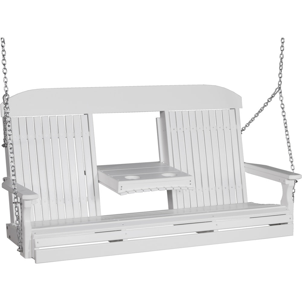 LuxCraft 5' Classic Swing (5CPS) - 5CPSW 5' Classic Poly Swing (White)