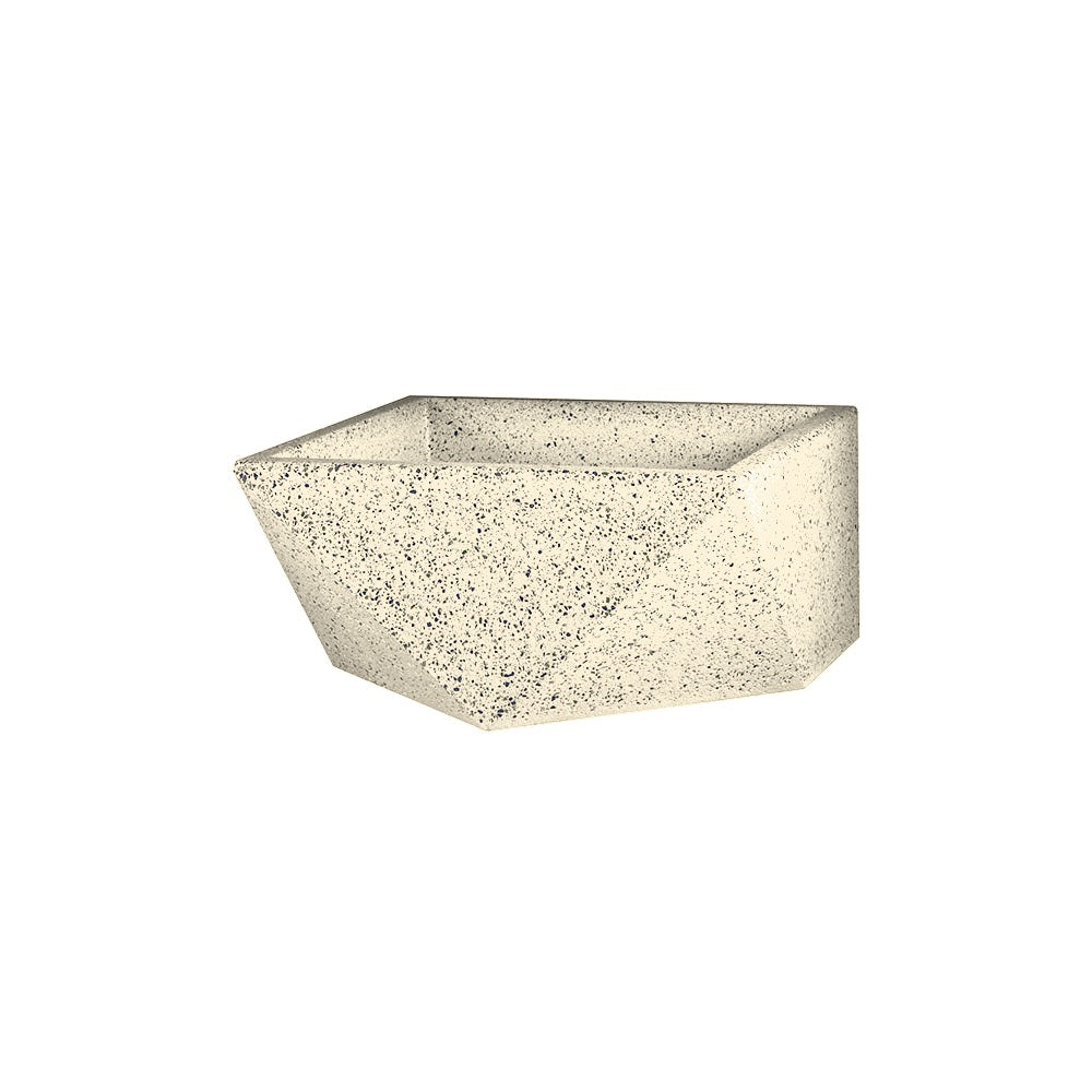 WS124 Concrete Planter with Prow — Acid Wash — A20 White — digitally rendered color preview