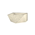 WS124 Concrete Planter with Prow — Acid Wash — A20 White — digitally rendered color preview