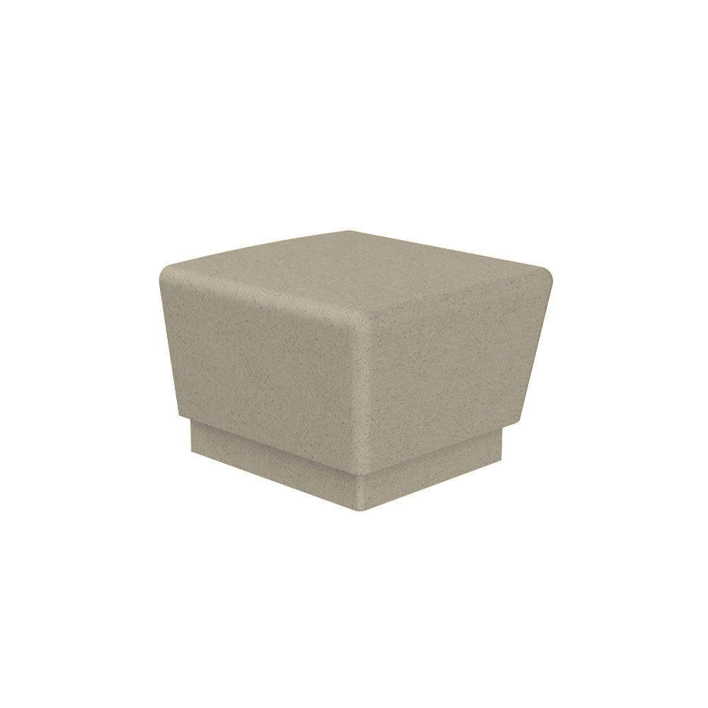 WS911 Our Town Square Bench End — Weatherstone — W20 White — digitally rendered color preview