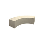 TF5116 Concrete Radius Bench — Weatherstone — W20 White — digitally rendered color preview