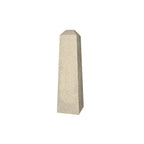 TF6035 Obelisk Concrete Bollard — Weatherstone — W20 White — digitally rendered color preview