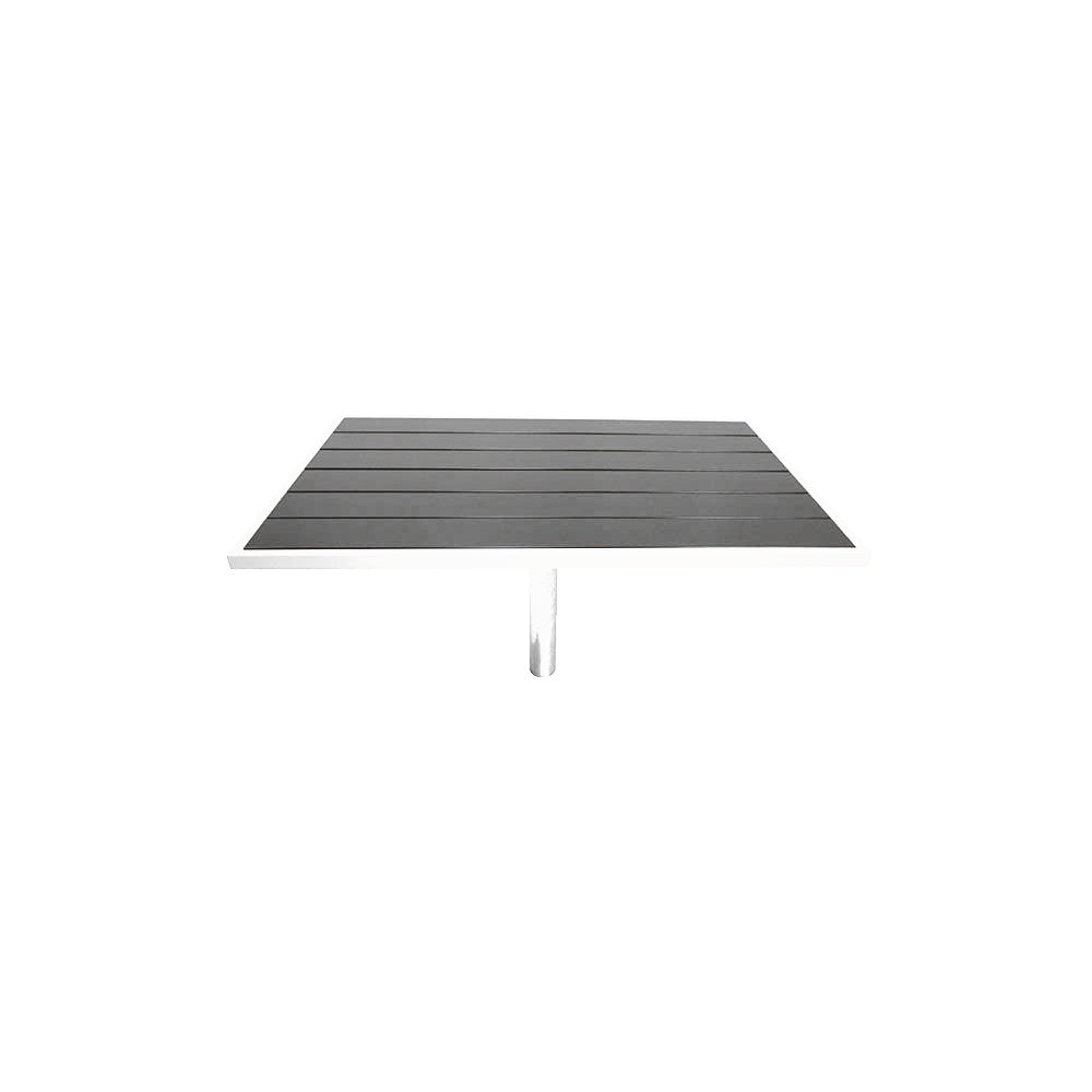 Urban Dining Table Series — Metal Powder Coat — 9 White — digitally rendered color preview