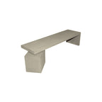 WS129 Floating Concrete Bench — Acid Wash — A20 White — digitally rendered color preview