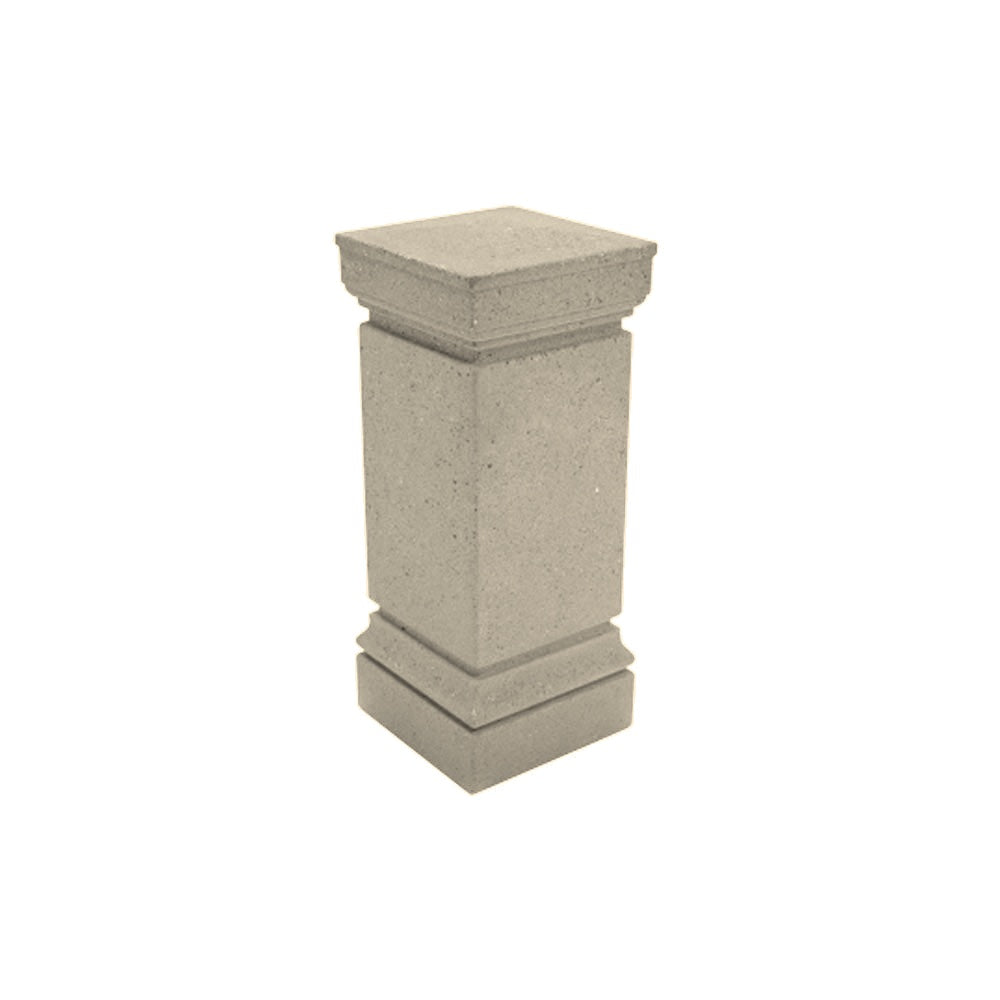 WS6123 Cartier Concrete Bollard — Weatherstone — W20 White — digitally rendered color preview