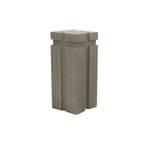 TF6039 Square Concrete Bollard — Weatherstone — W20 White — digitally rendered color preview