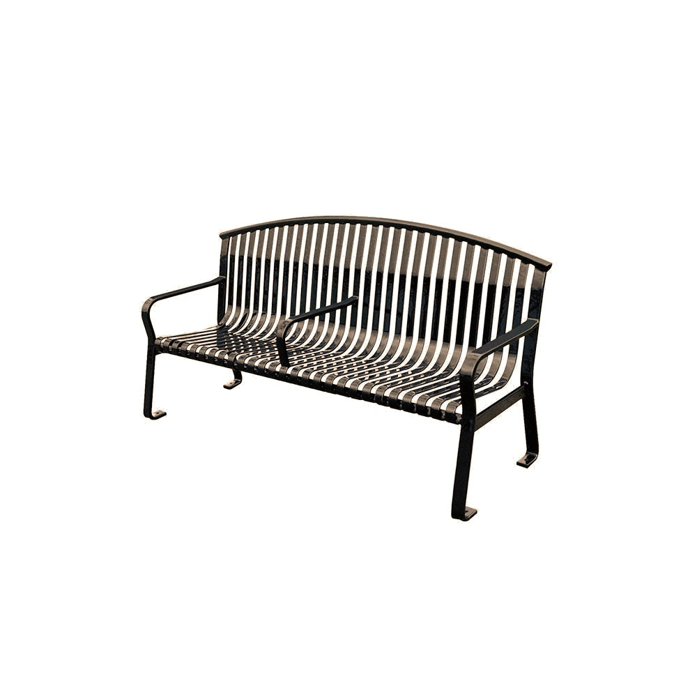 MF2204 Flat Steel Bench — Metal Powder Coat — S44 Putty — digitally rendered color preview