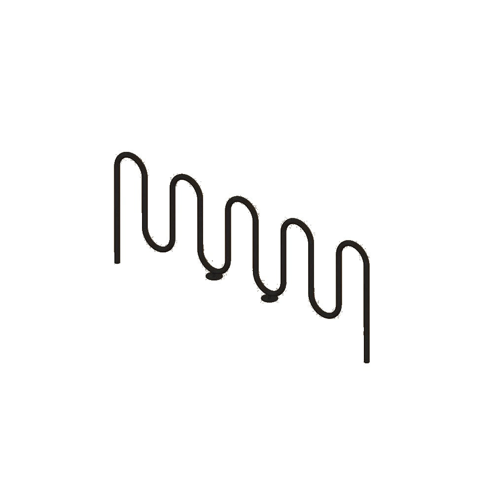 MF9019 Inground Mount 9 Loop Bike Rack — Metal Powder Coat — 10 Bronze — digitally rendered color preview