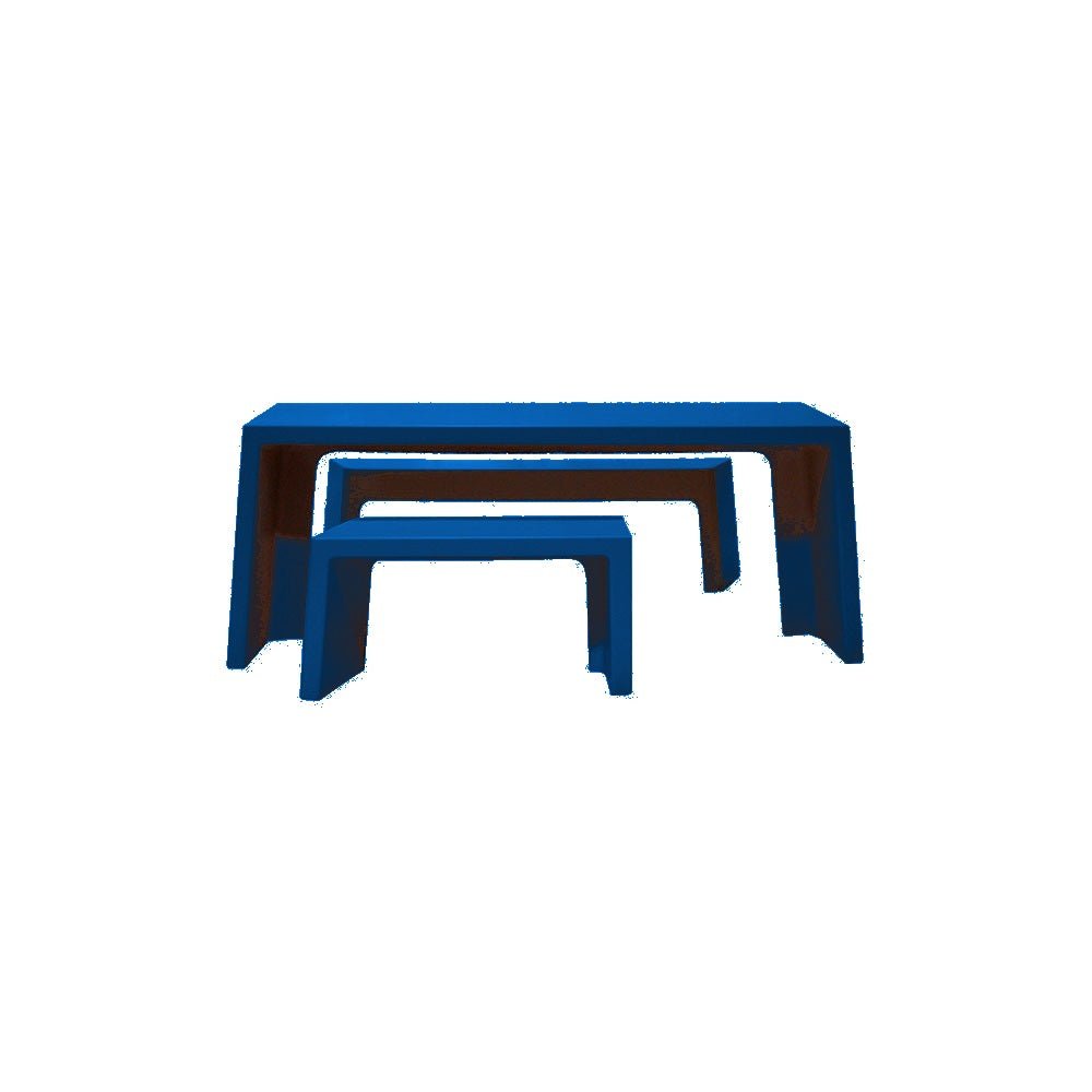 TF3195 Free-Standing 2 Bench Concrete ADA Compliant Table Set — Premium Acid Wash Stain — STK-117 Blue — digitally rendered color preview