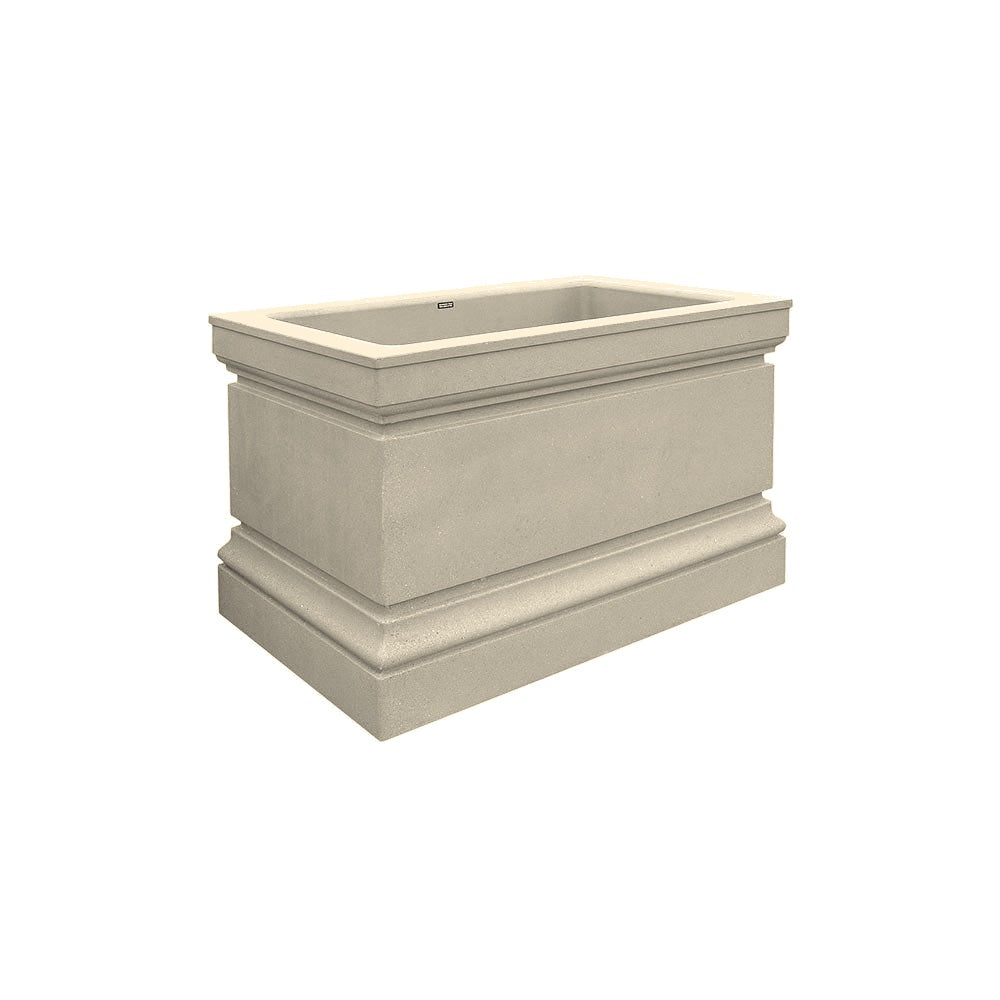 WS4241 Cartier Concrete Planter — Weatherstone — W20 White — digitally rendered color preview