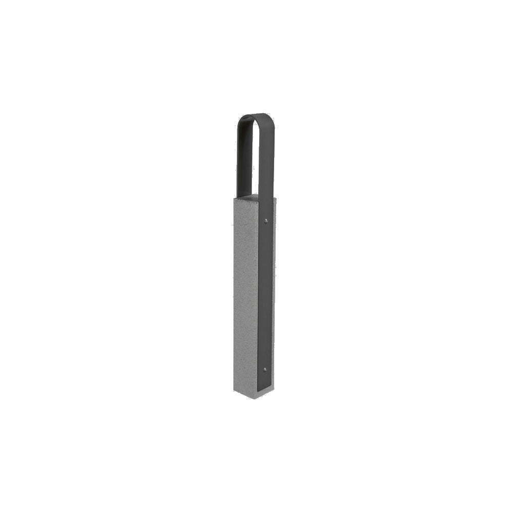 DF6520 Collaboration Vault Bike Bollard - Tall/Rounded — Acid Wash — A26 Charcoal — digitally rendered color preview
