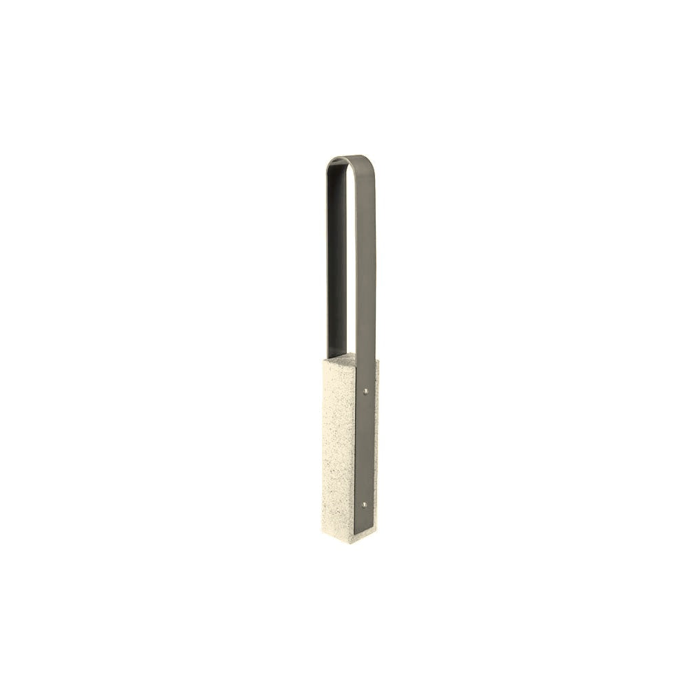 DF6515 Collaboration Vault Bike Bollard - Medium/Rounded — Acid Wash — A20 White — digitally rendered color preview