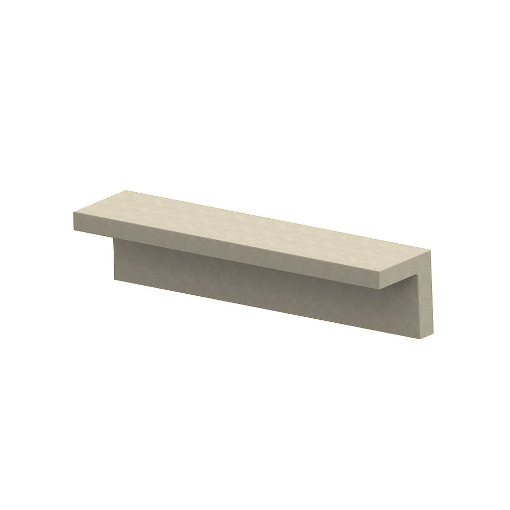 ZB.LE.03 LED Medium L-Shaped Bench — Acid Wash — A20 White — digitally rendered color preview