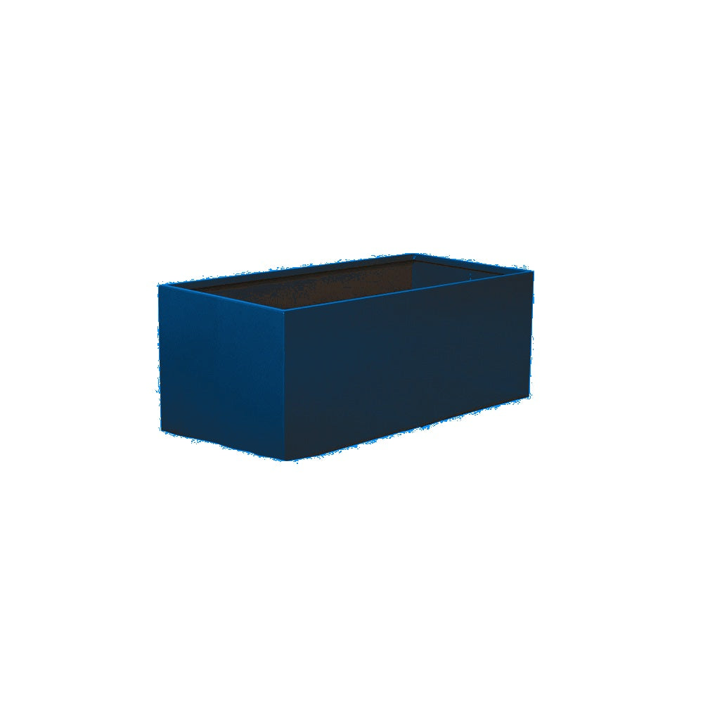 WS513 Aluminum Rectangular Planter — Metal Powder Coat — S7 Sky Blue — digitally rendered color preview