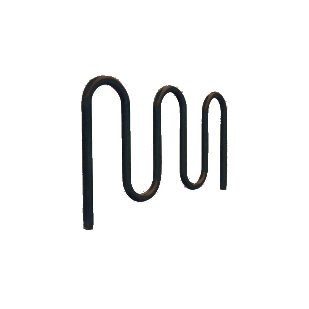 MF9012 Inground Mount 5 Loop Bike Rack — Metal Powder Coat — S45 Brown — digitally rendered color preview