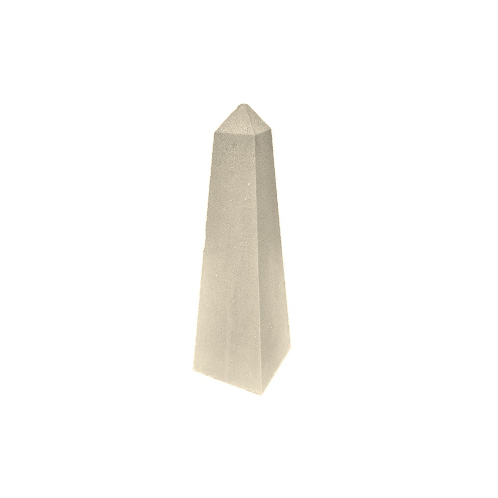 TF6037 Obelisk II Concrete Bollard — Weatherstone — W20 White — digitally rendered color preview