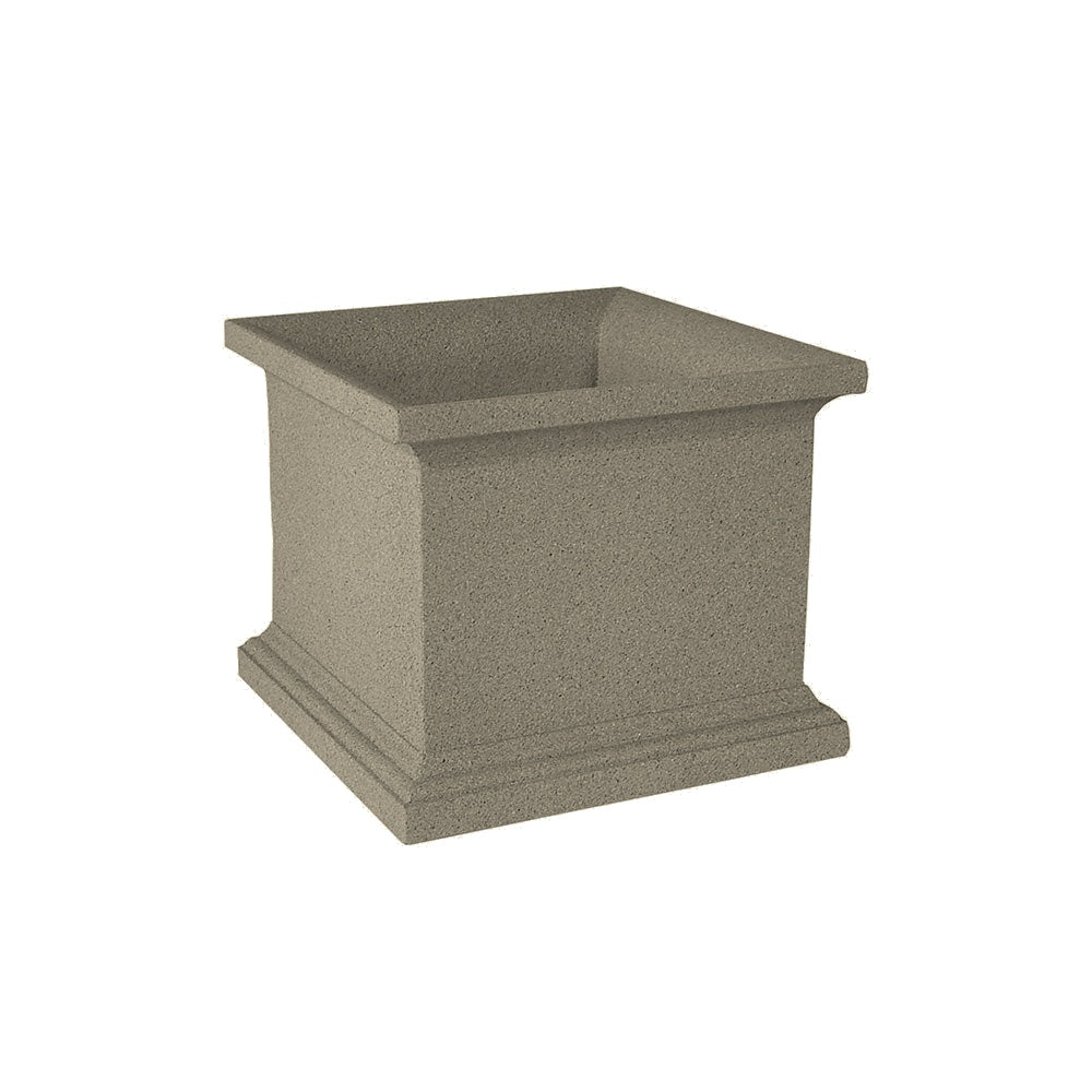 WS440 Square Concrete Planter — Weatherstone — W23 Gray — digitally rendered color preview