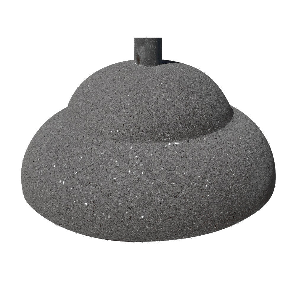 TF3300 Concrete Umbrella Stand — Weatherstone — W26 Charcoal — digitally rendered color preview