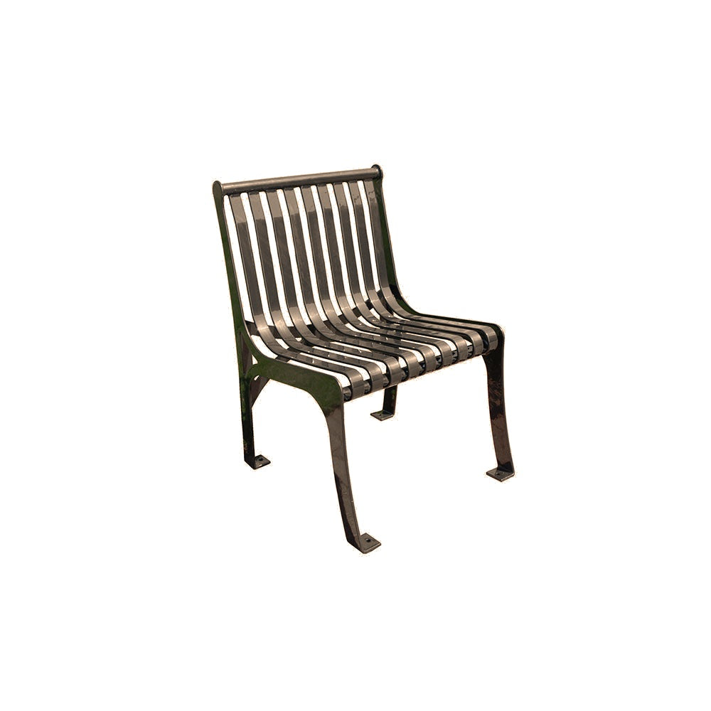 MF2217 Flat Steel Chair — Metal Powder Coat — S44 Putty — digitally rendered color preview