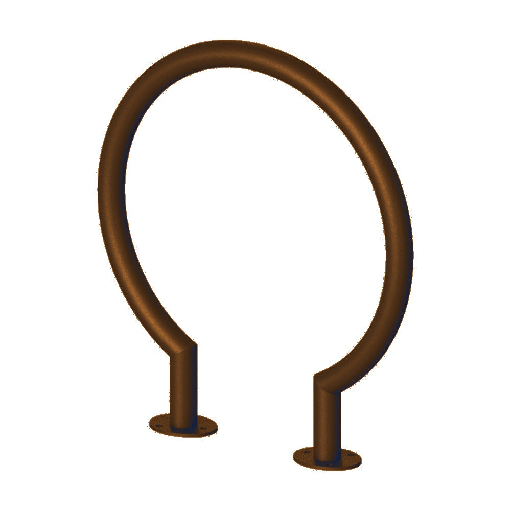 MF9022 Surface Mount Circle Bike Rack — Metal Powder Coat — S14 Clay — digitally rendered color preview