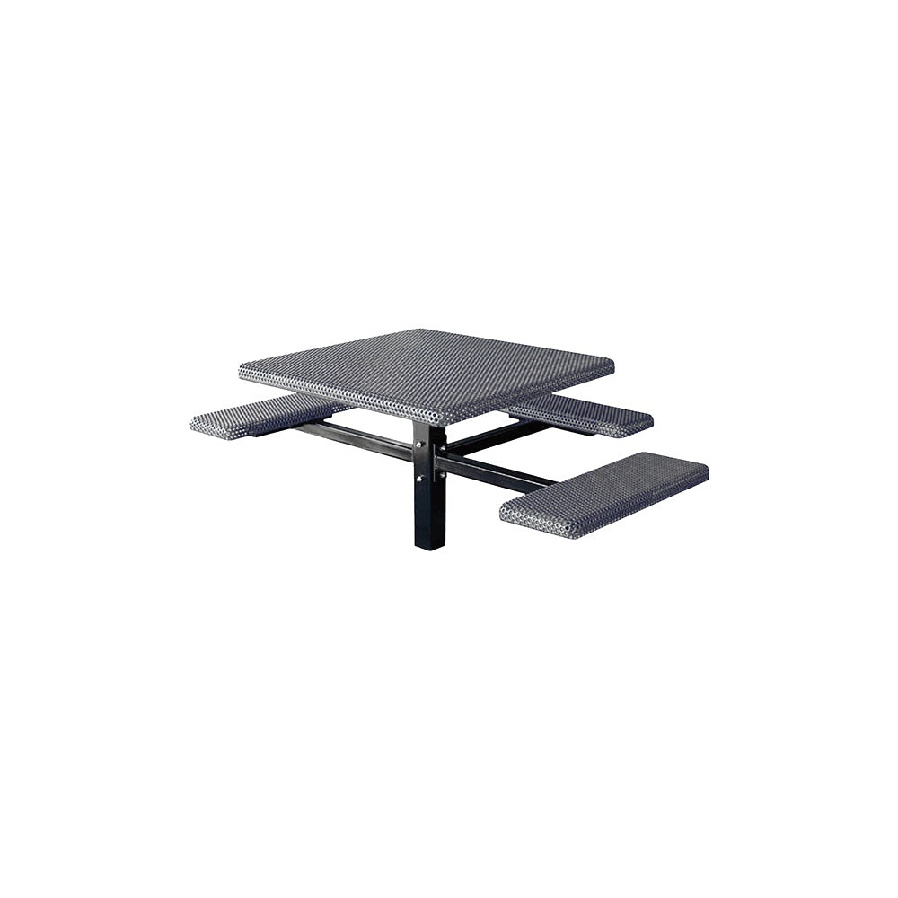 MF1061 Square 3-Bench Inground Mount ADA Compliant Table — Metal Powder Coat — 72 Aluminum — digitally rendered color preview