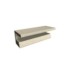WS134 Concrete Cantilever Bench — Acid Wash — A20 White — digitally rendered color preview