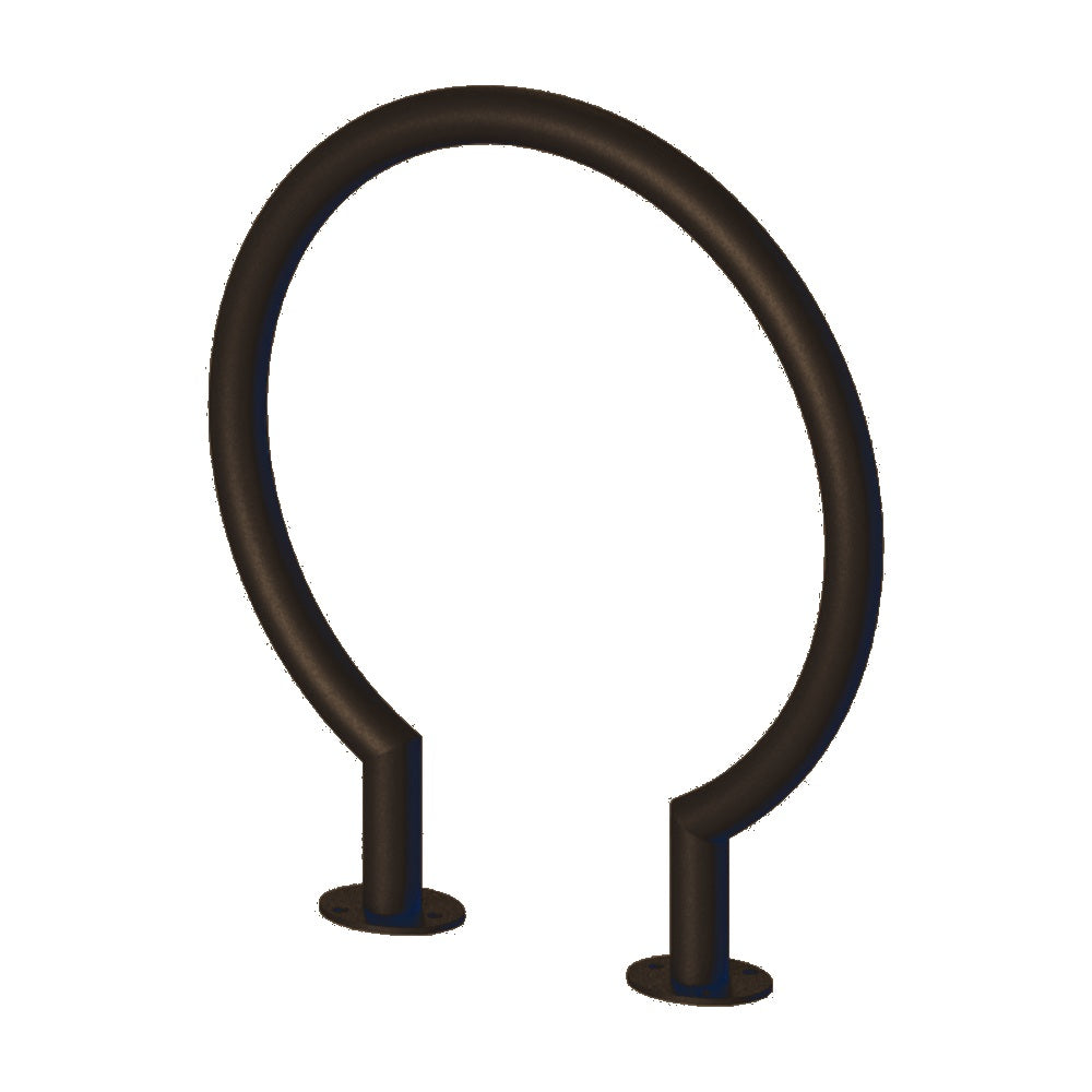 MF9022 Surface Mount Circle Bike Rack — Metal Powder Coat — 10 Bronze — digitally rendered color preview