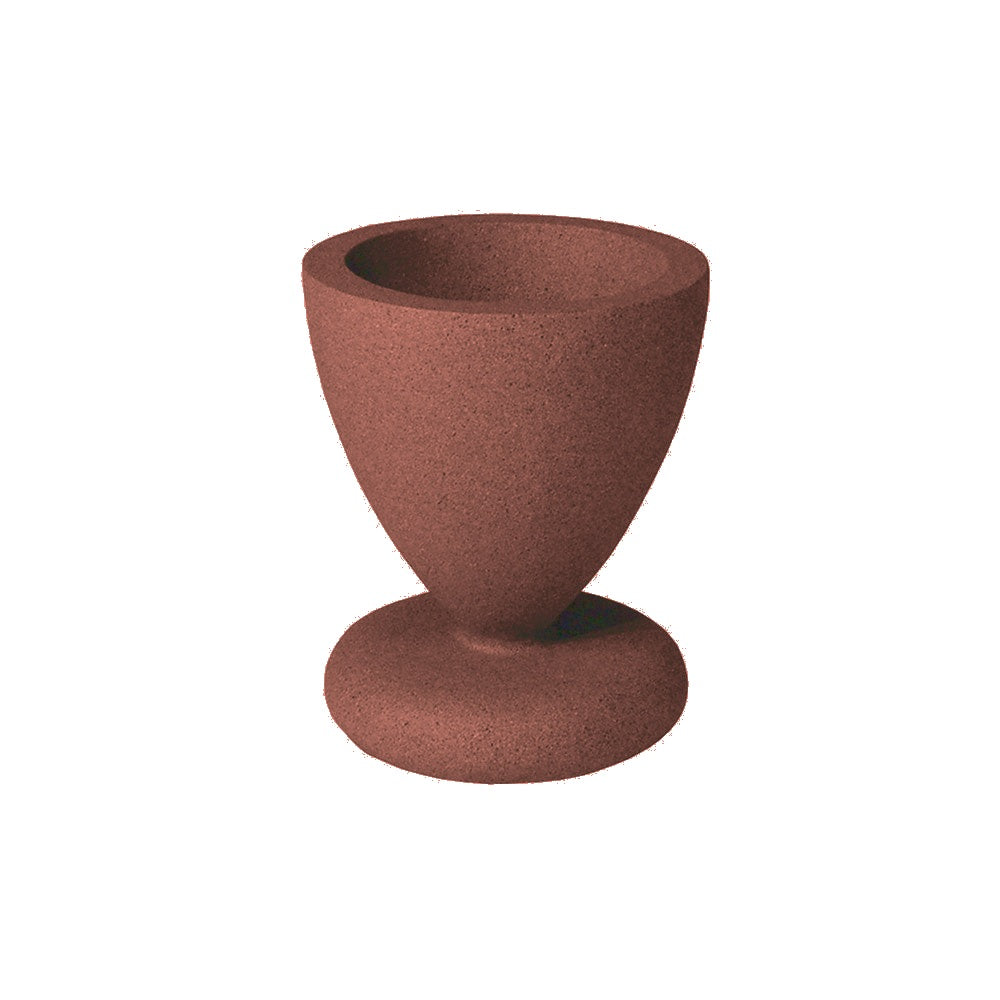 WS445 Round Concrete Planter — Acid Wash — A24 Brick Red — digitally rendered color preview