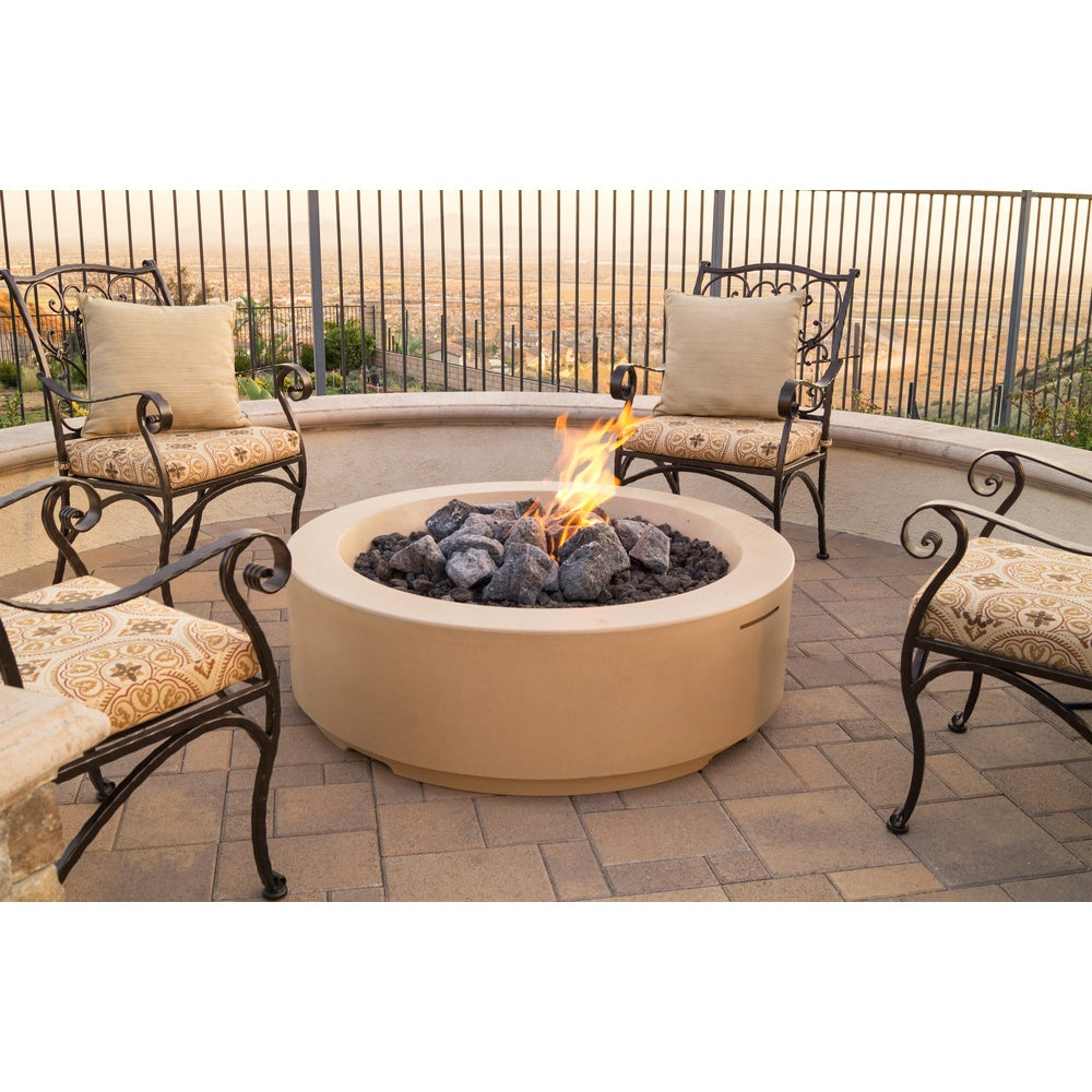 American Fyre Designs 48″ Louvre Round Fire Pit official manufacturer image