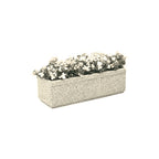 TF4160 RP Series Rectangular Concrete Planter — Acid Wash — A20 White — digitally rendered color preview