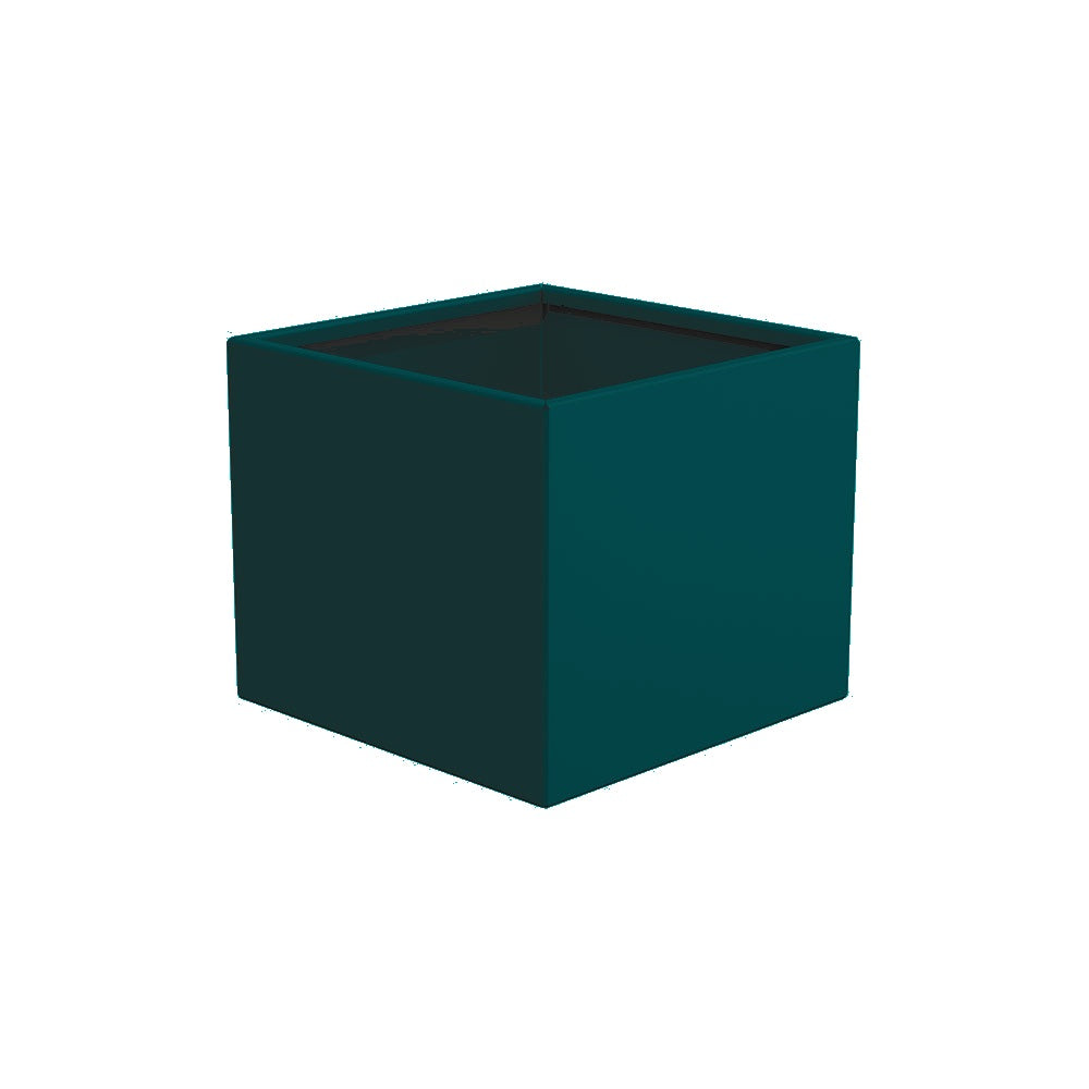 WS506 Aluminum Square Planter — Metal Powder Coat — S8 Teal — digitally rendered color preview