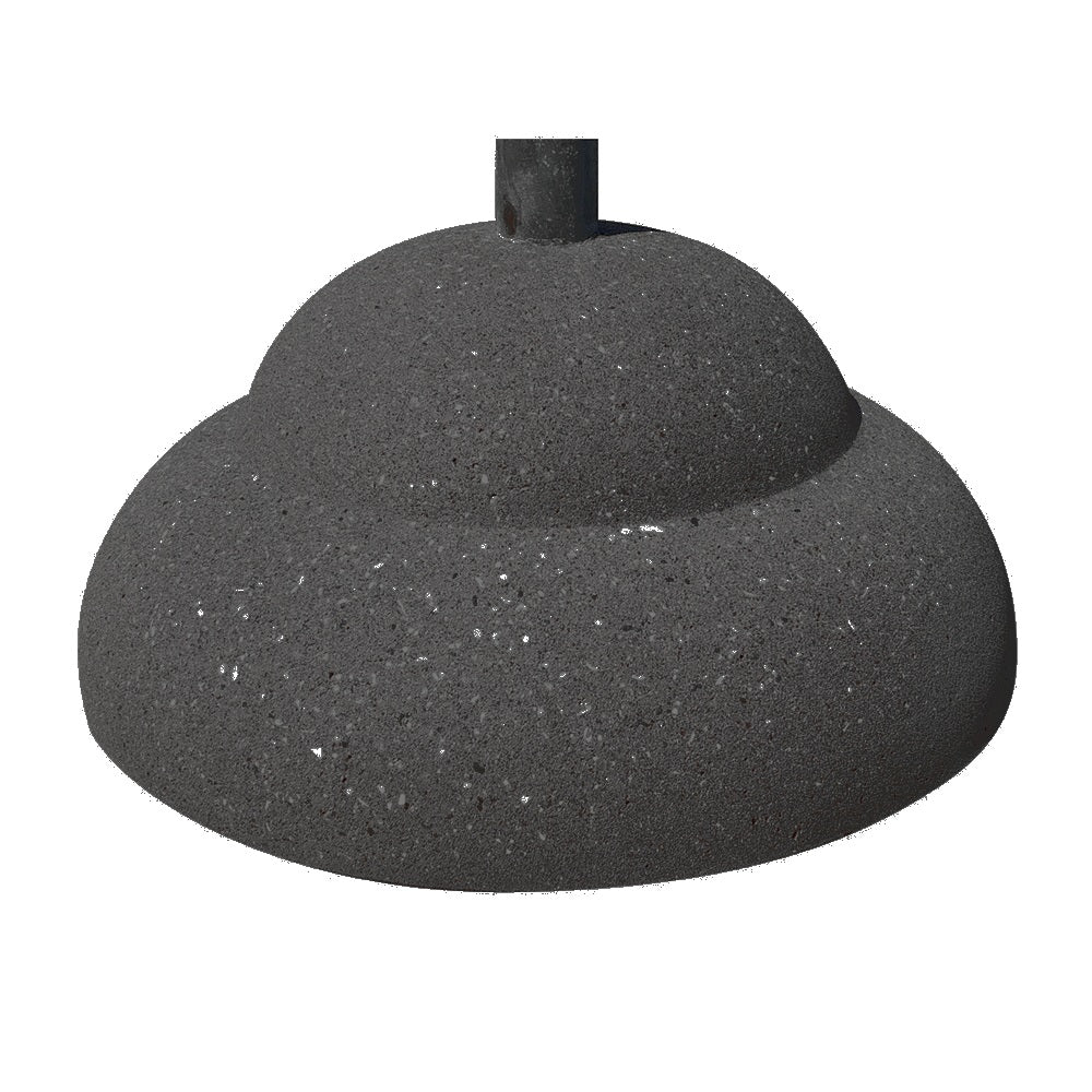 TF3300 Concrete Umbrella Stand — Acid Wash — A38 Night — digitally rendered color preview