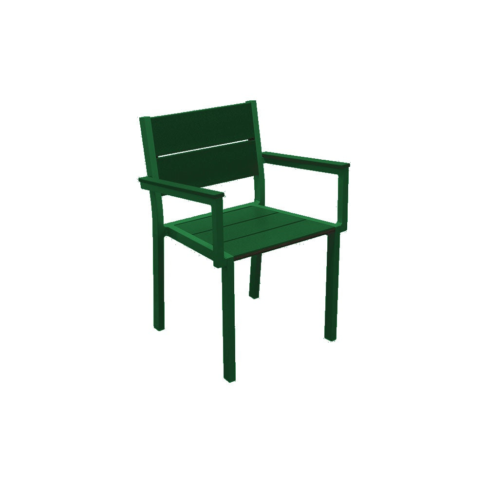 2309 Lorna Dining Chair — Metal Powder Coat — 69 Emerald — digitally rendered color preview