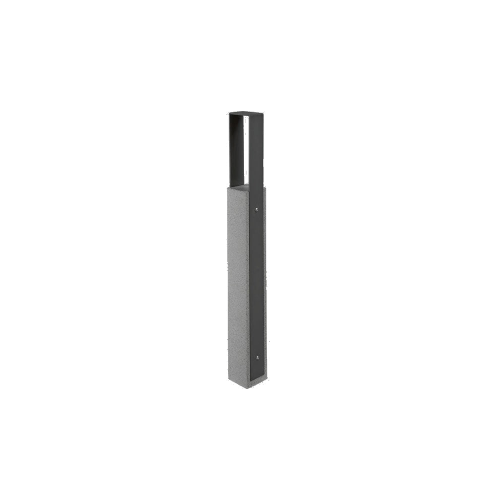 DF6535 Collaboration Vault Bike Bollard - Tall/Square — Acid Wash — A26 Charcoal — digitally rendered color preview