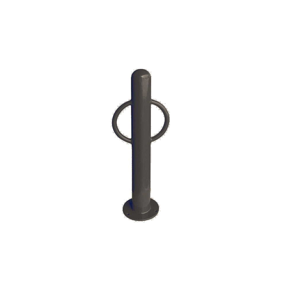 MF9005 Surface Mount Bike Post Bollard — Metal Powder Coat — 84 Beige — digitally rendered color preview