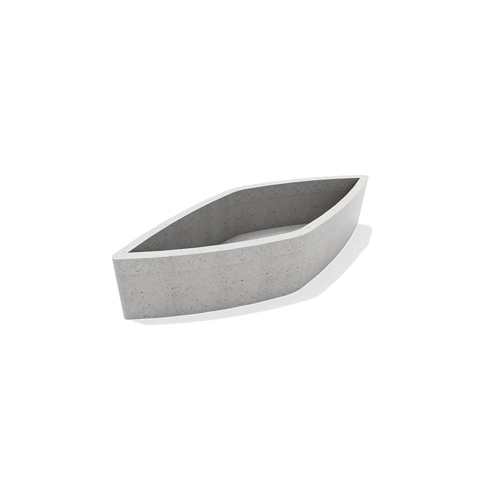 ZB.DP.01 Small Drip Planter — Weatherstone — W31 Fog — digitally rendered color preview