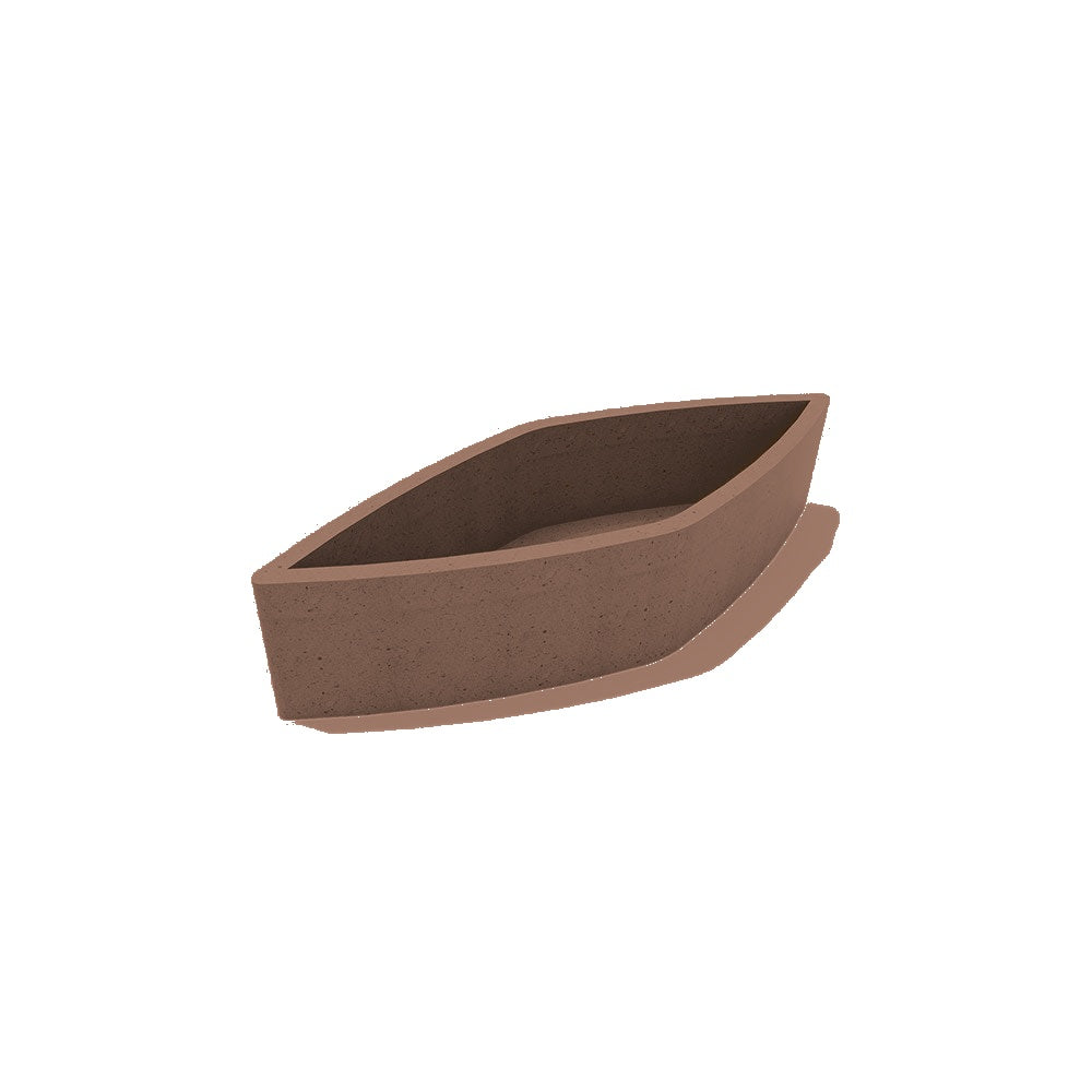 ZB.DP.02 Large Drip Planter — Weatherstone — W25 Brown — digitally rendered color preview
