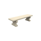 TF5041 Concrete Wisconsin Bench — Weatherstone — W20 White — digitally rendered color preview