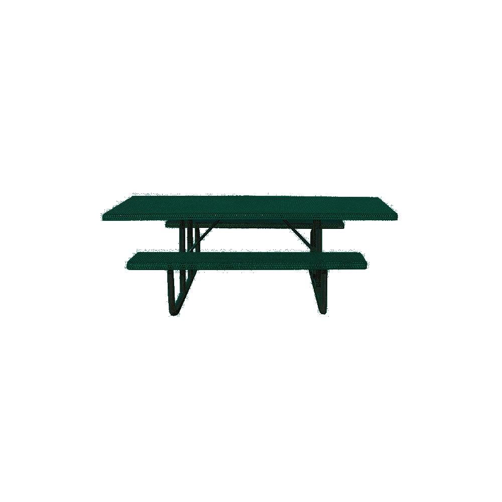 MF1059 8' Portable ADA Compliant Park Picnic Table — Metal Powder Coat — S29 Green — digitally rendered color preview