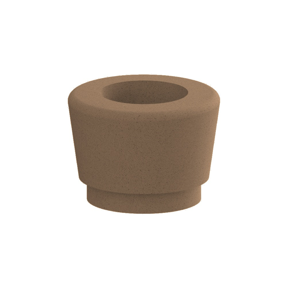 WS9086 Our Town Single Round Planter — Weatherstone — W22 Sand — digitally rendered color preview