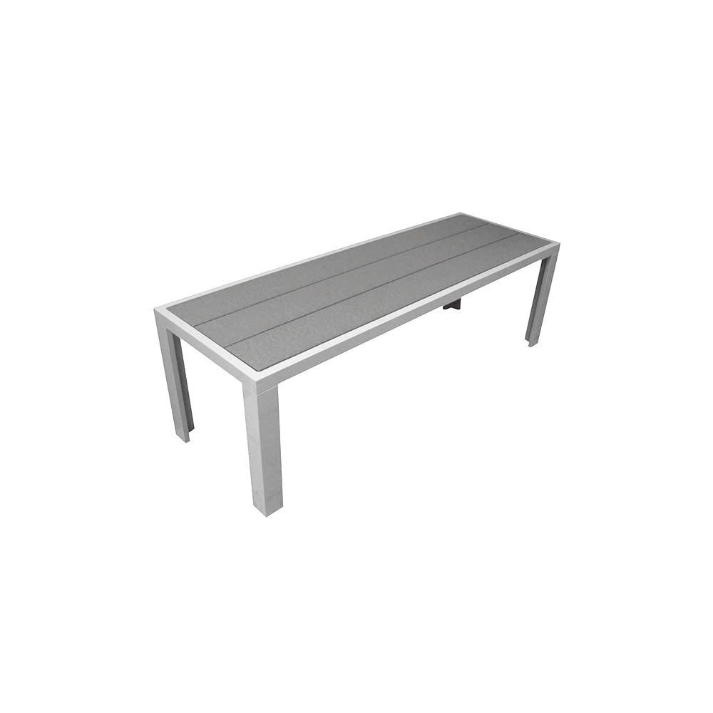 2228 Lorna Dining Bench — Metal Powder Coat — 72 Aluminum — digitally rendered color preview